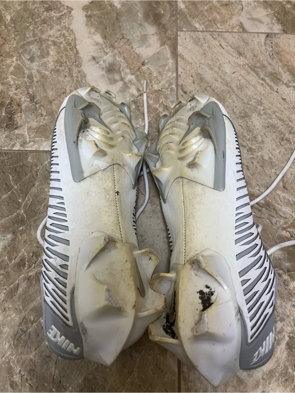 Nike Vapor Edge 360 VC Football Cleats White Grey DO6294-100 Men's Size 10 - Picture 7 of 8